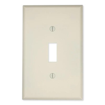 Leviton Toggle Switch Wallplate, 1-Gang, Standard Size, Light Almond